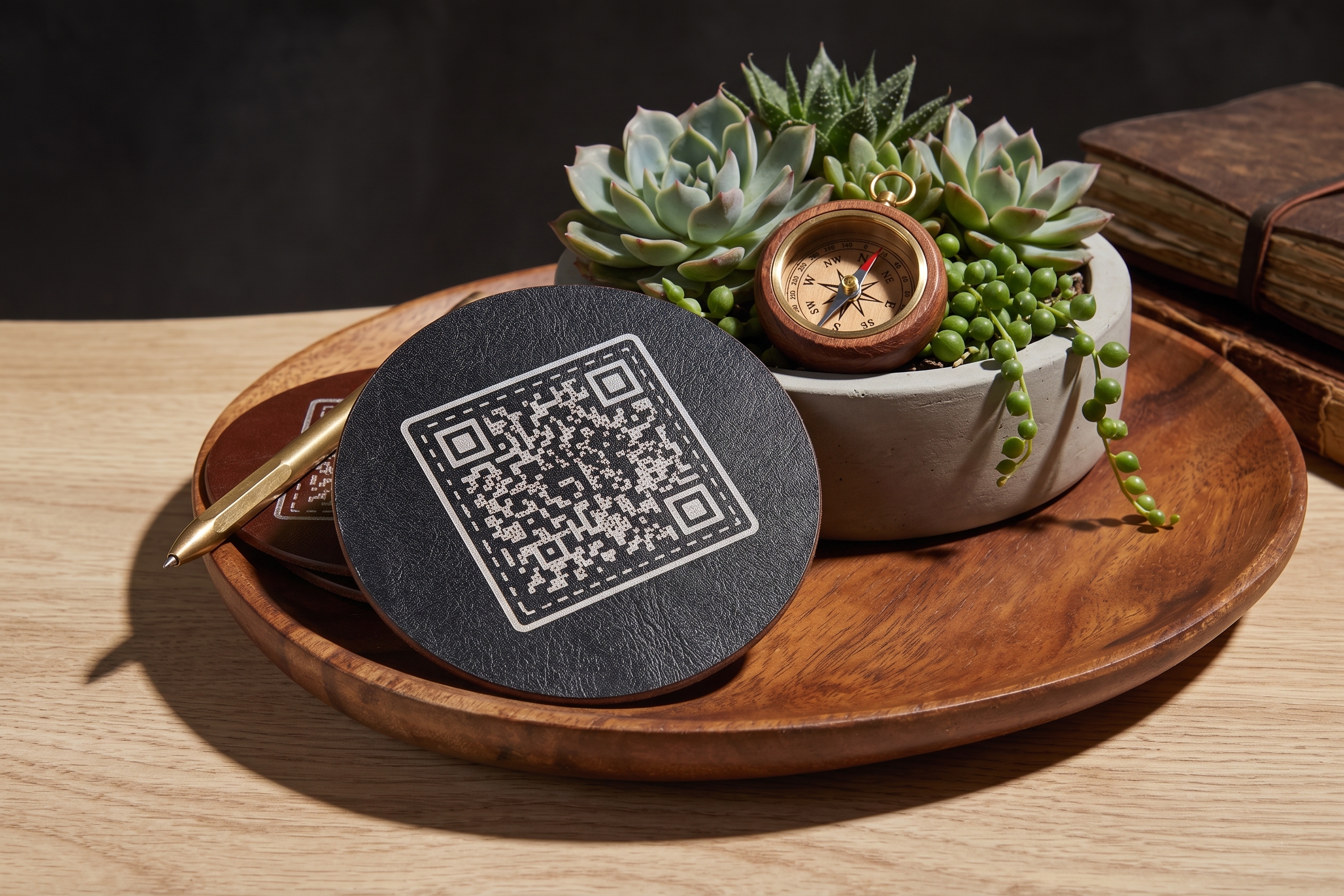 Posavasos de Habitación con QR de Room Service Nocturno