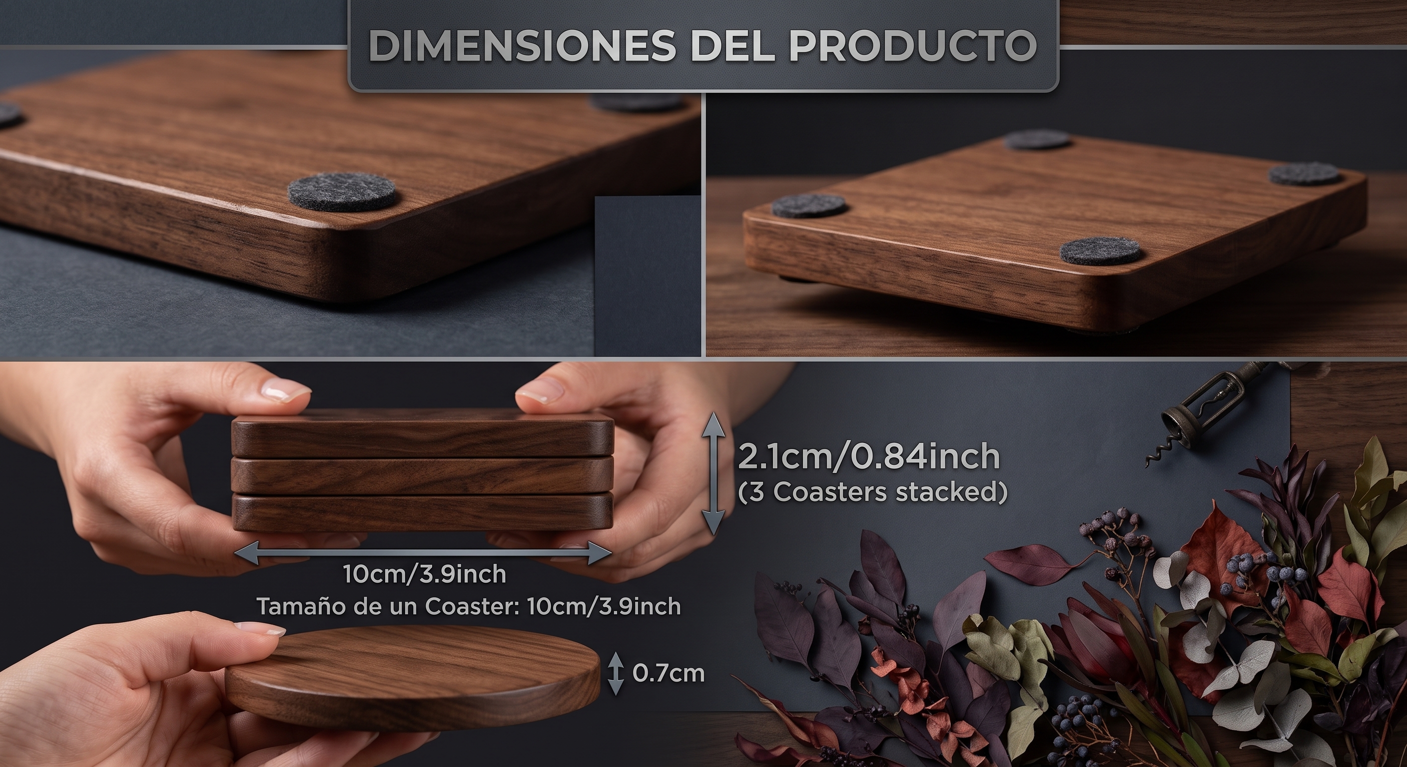 Posavasos Extra Gruesos con QR de Cata de Destilados