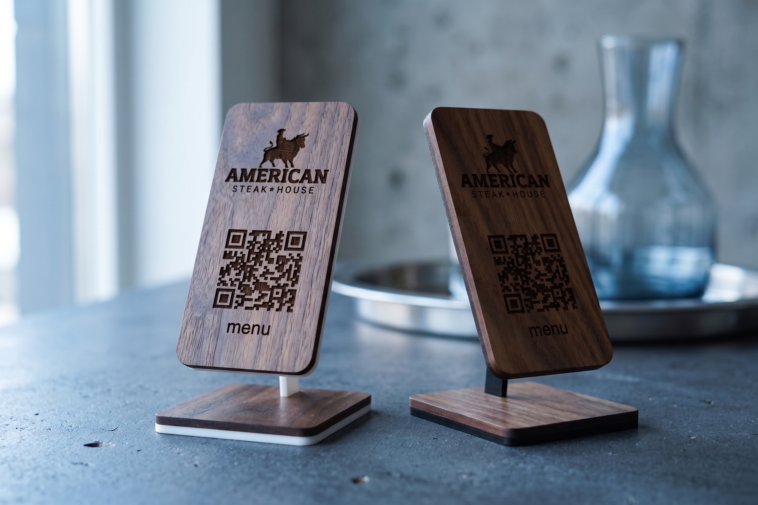 Display QR Steakhouse con Trazabilidad y Términos